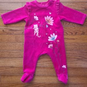 Nwot Catimini Velour Baby Footies